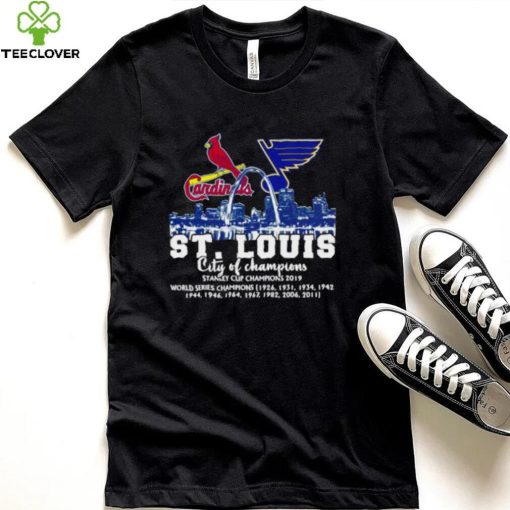 St. Louis City of Champions St Louis Cardinals and St. Louis Blues 2022 shirt