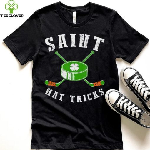 St. Patrick’s Day Saint Hat Tricks Hockey Shamrock Kids Boys Shirt