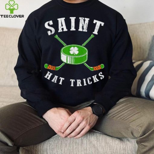 St. Patrick’s Day Saint Hat Tricks Hockey Shamrock Kids Boys Shirt