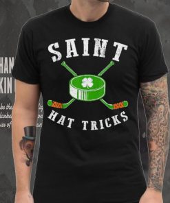 St. Patrick’s Day Saint Hat Tricks Hockey Shamrock Kids Boys Shirt