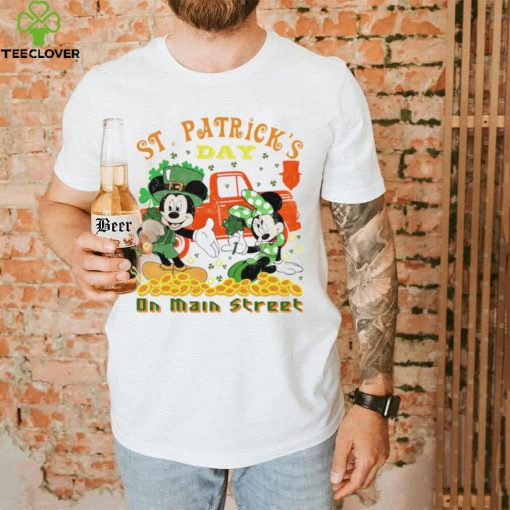 St. Patrick’s day Mickey and Minnie on main street shamrocks hoodie, sweater, longsleeve, shirt v-neck, t-shirt