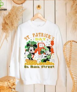 St. Patrick’s day Mickey and Minnie on main street shamrocks hoodie, sweater, longsleeve, shirt v-neck, t-shirt