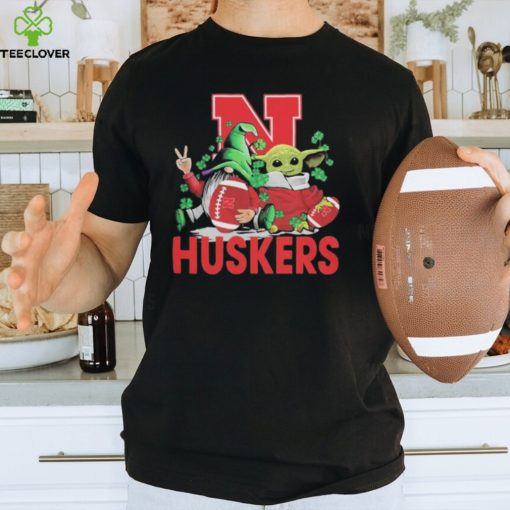 St.Patrick’s Day Gnome And Baby Yoda Nebraska Huskers T Shirt