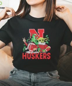 St.Patrick’s Day Gnome And Baby Yoda Nebraska Huskers T Shirt