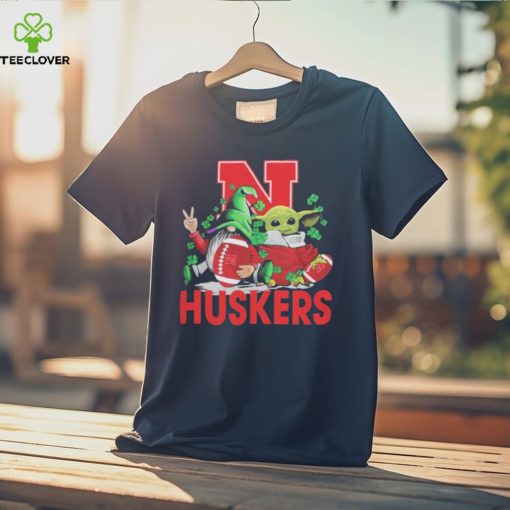 St.Patrick’s Day Gnome And Baby Yoda Nebraska Huskers T Shirt