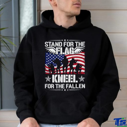 Stand for the flag kneel for the fallen veterans t hoodie, sweater, longsleeve, shirt v-neck, t-shirt