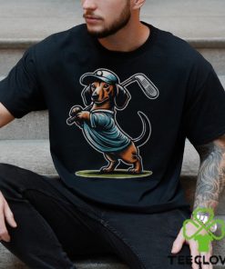 Standing Dachshund Wiener Dog Swinging Golf Club Men's T hoodie, sweater, longsleeve, shirt v-neck, t-shirt