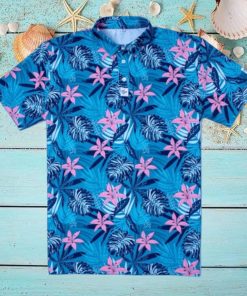 Standout Hawaiian Floral Golf Polo Shirt