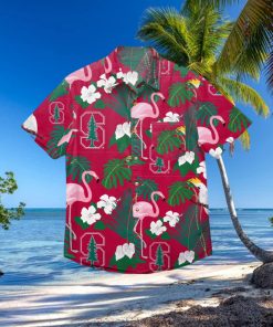 Stanford Cardinal Floral Hawaiian Shirt