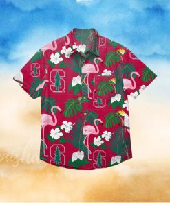 Stanford Cardinal Floral Hawaiian Shirt