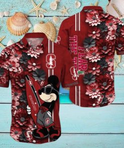 Stanford Cardinal Hawaiian Shirt Mickey Love Surfing Trending Summer Gift