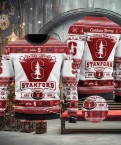 Stanford Cardinal Logo Custom Name For Football Fans Ugly Christmas Sweater Christmas Gift