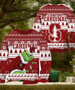 Stanford Cardinal NCAA Grinch Hug Logo Ugly Christmas Sweater Special Christmas Gift For Fans