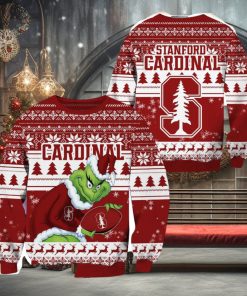 Stanford Cardinal NCAA Grinch Hug Logo Ugly Christmas Sweater Special Christmas Gift For Fans