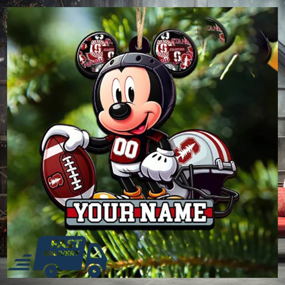 Stanford Cardinal Primary NCAA Mickey Mouse Christmas Tree Decorations Custom Name Xmas Ornament Stanford Cardinal Primary NCAA Mickey Mouse Christmas Tree Decorations Custom Name Xmas Ornament