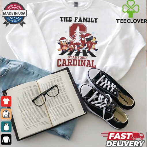 Stanford Cardinal X Family Bluey Merry Christmas 2024 Shirt