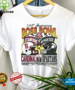 Stanford Cardinal vs Michigan State Spartans 2014 100th anniversary Rose Bowl shirt