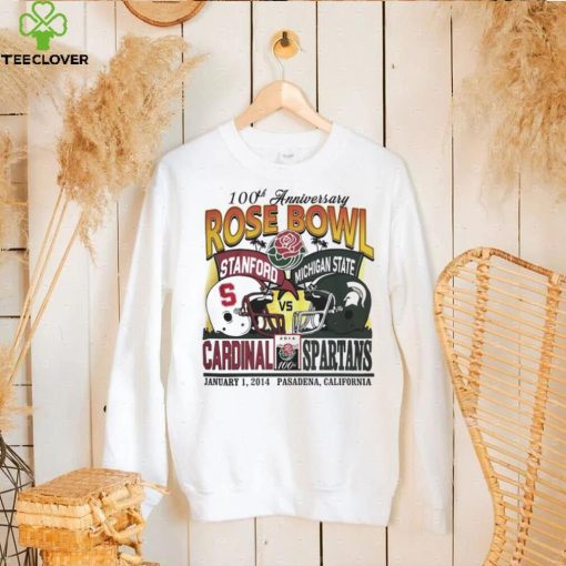 Stanford Cardinal vs Michigan State Spartans 2014 100th anniversary Rose Bowl hoodie, sweater, longsleeve, shirt v-neck, t-shirt