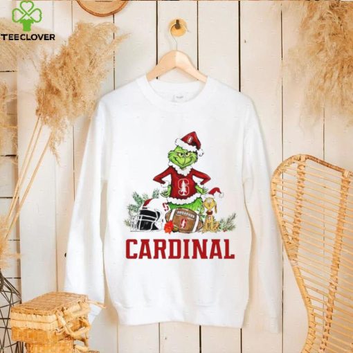 Stanford Cardinals Grinch and Max dog funny Christmas hoodie, sweater, longsleeve, shirt v-neck, t-shirt