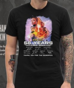 Star Trek 58 Years 1966 2024 Thank You For The Memories Signatures T Shirt