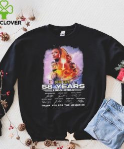 Star Trek 58 Years 1966 2024 Thank You For The Memories Signatures T Shirt