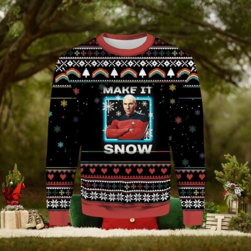 Star Trek Next Generation Make It Snow Ugly Christmas Sweater