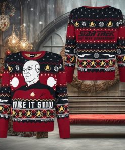 Star Trek The Next Generation Make It Snow Unique Design For Holiday Ugly Christmas Sweater