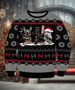 Star War Darkside Ugly Knitted Whiskey Christmas 3D Sweater For Men And Women