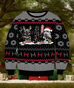 Star War Darkside Ugly Knitted Whiskey Christmas 3D Sweater For Men And Women