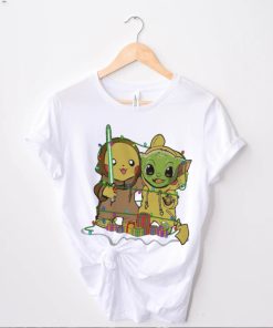 Star Wars Baby Yoda And Pikachu Christmas Lights Shirt