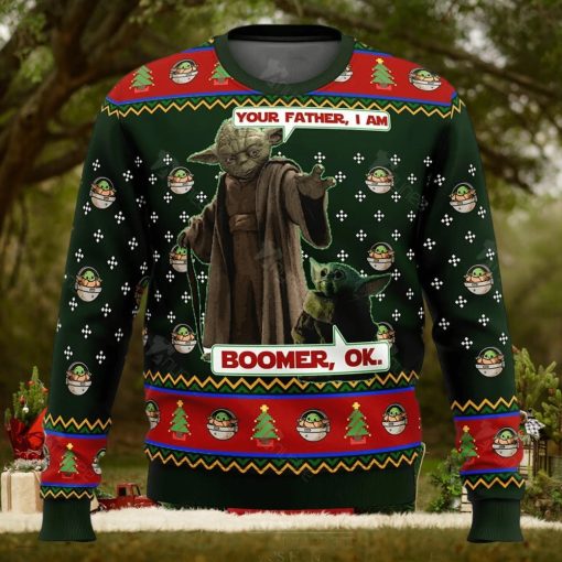 Star Wars Baby Yoda Boomer Star Wars Ugly Christmas Sweater