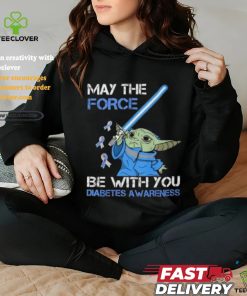 Star Wars Baby Yoda May The Force Be With You Diabetes Awareness shirt