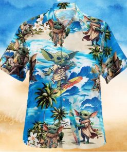 Star Wars Baby Yoda Surfing Beach Hawaiian Shirt