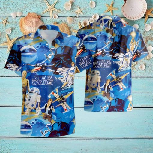 Star Wars Blue Galaxy Hawaiian Shirt, Best Gift Summer