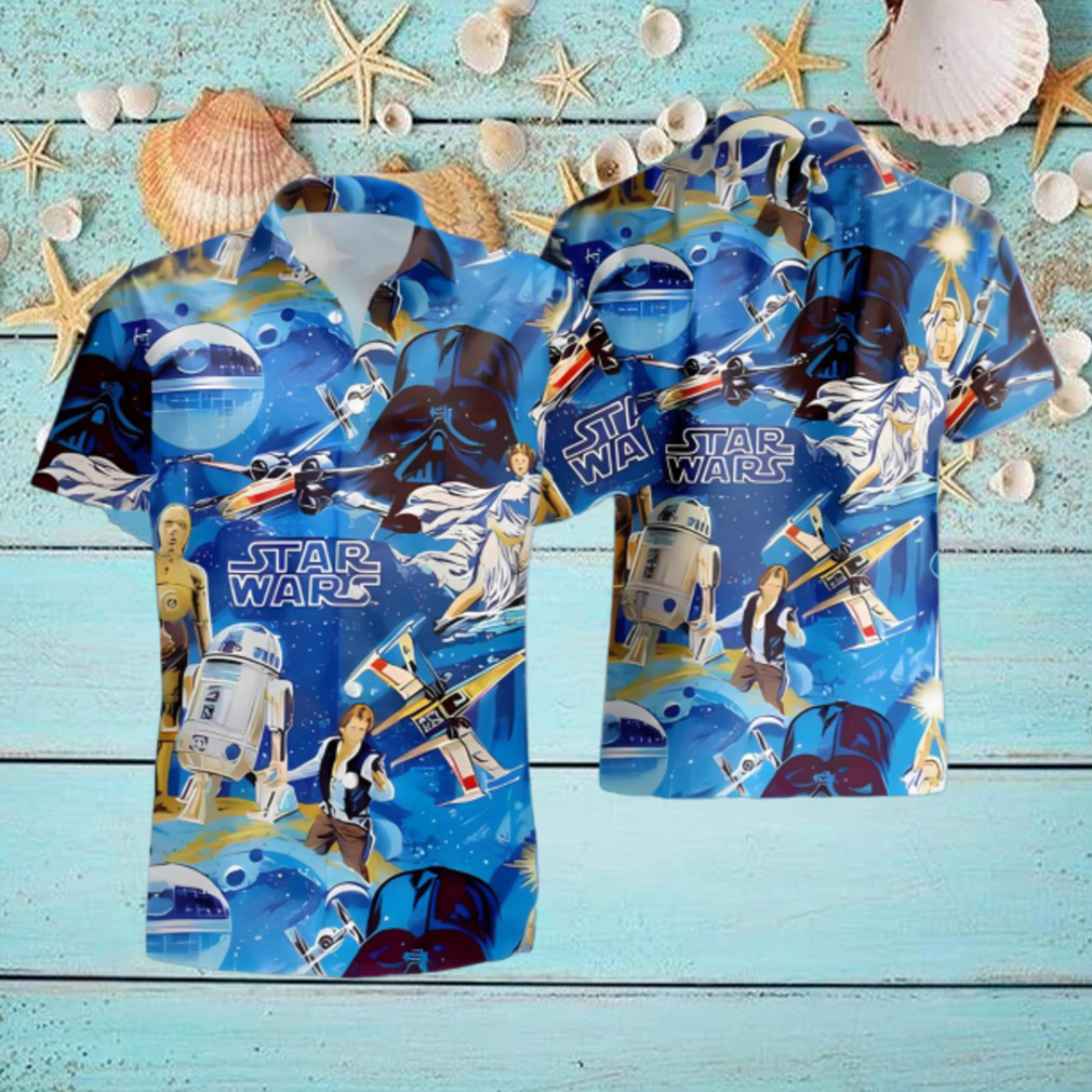 Star Wars Blue Galaxy Hawaiian Shirt, Best Gift Summer Star Wars Blue Galaxy Hawaiian Shirt, Best Gift Summer