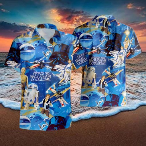 Star Wars Blue Galaxy Hawaiian Shirt, Best Gift Summer