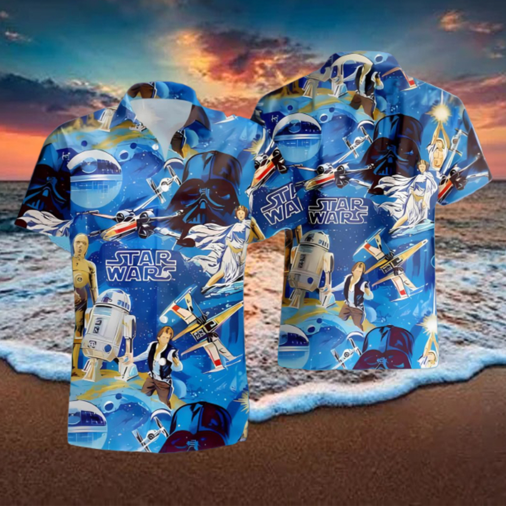 Star Wars Blue Galaxy Hawaiian Shirt, Best Gift Summer Star Wars Blue Galaxy Hawaiian Shirt, Best Gift Summer