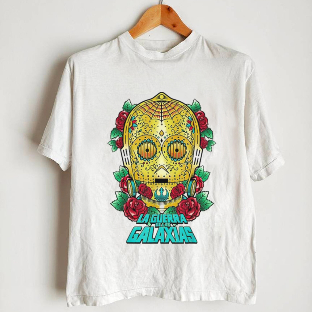 Star Wars C3Po Sugar Skull Style Portrait T shirt Star Wars C3Po Sugar Skull Style Portrait T shirt
