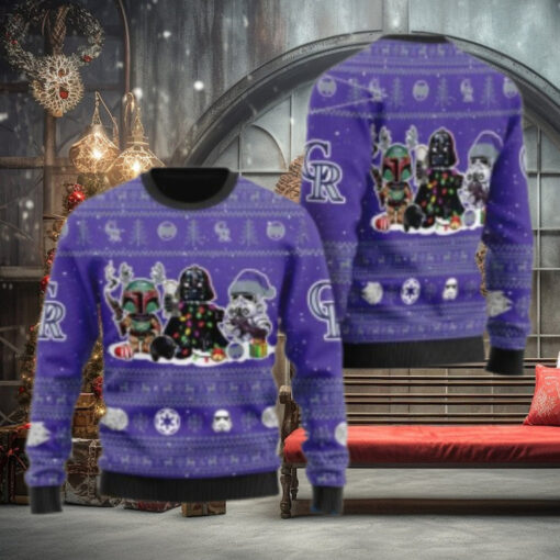 Star Wars Characters Colorado Rockies Ugly Christmas Sweater