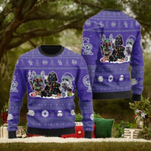 Star Wars Characters Colorado Rockies Ugly Christmas Sweater