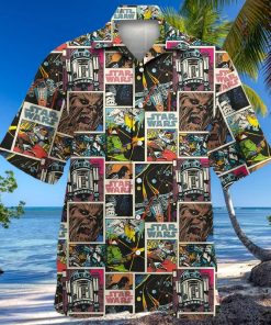 Star Wars Comic 80s Pattern Hawaiian Shirt