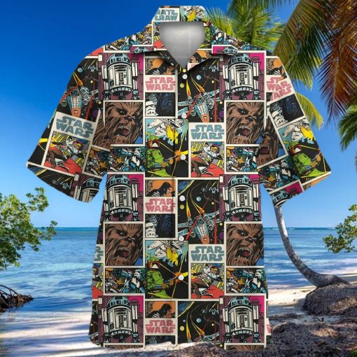 Star Wars Comic 80s Pattern Hawaiian Shirt