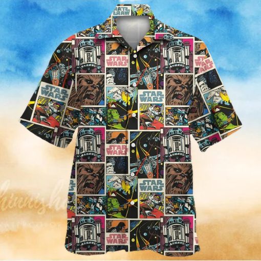 Star Wars Comic 80s Pattern Hawaiian Shirt