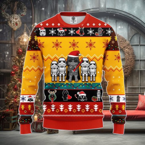 Star Wars Cute Ugly Christmas Sweater Yellow 1 Amazing Gift Men And Women Christmas Gift