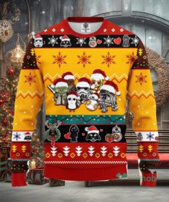Star Wars Cute Ugly Christmas Sweater Yellow 2 Amazing Gift Men And Women Christmas Gift