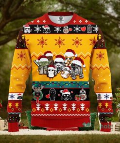 Star Wars Cute Ugly Christmas Sweater Yellow 2 Amazing Gift Men And Women Christmas Gift