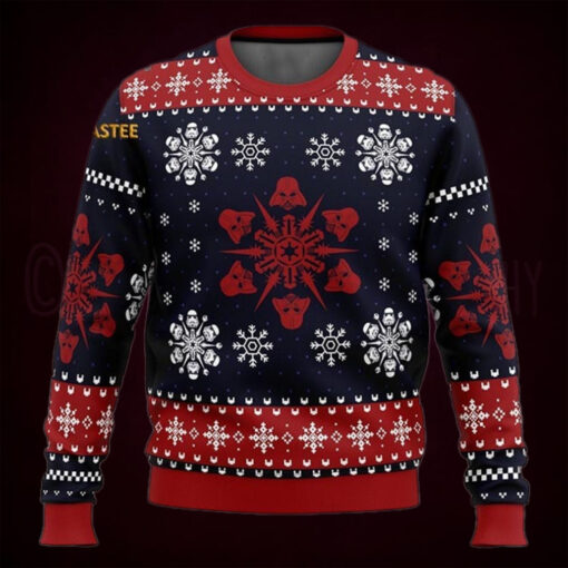 Star Wars Empire Snowflakes Ugly Christmas Holiday Sweater
