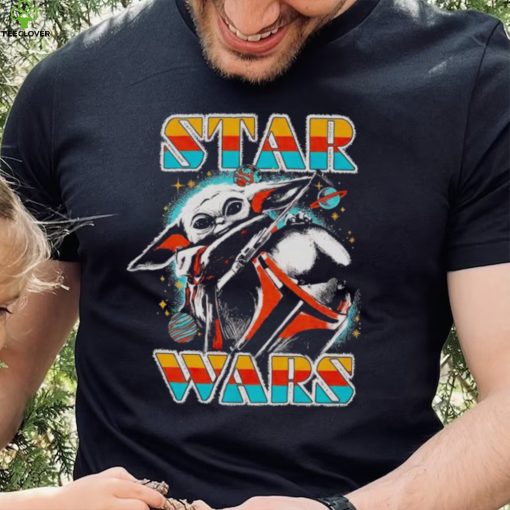 Star Wars Grogu and Mandalorian Retro shirt