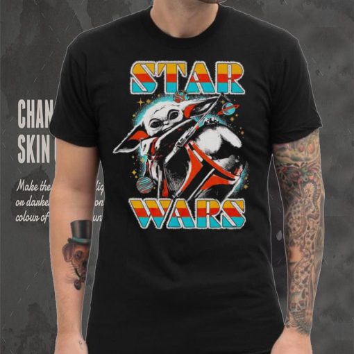 Star Wars Grogu and Mandalorian Retro shirt