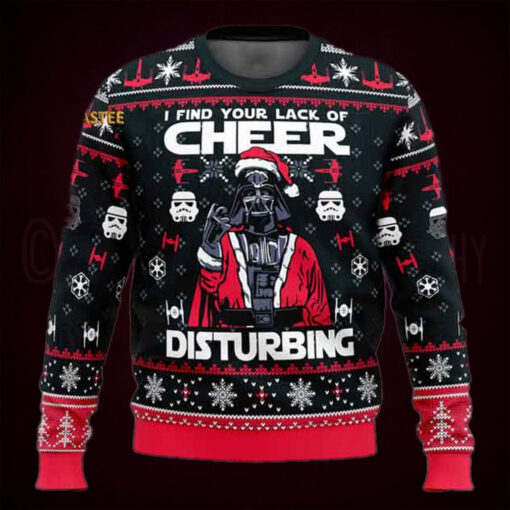 Star Wars I Find Your Lack Of Cheer Disturbing Ugly Christmas Sweater